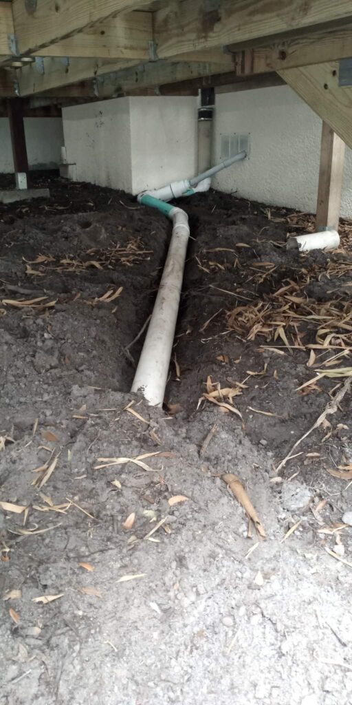 Downspout and basement Sump-Pump tie in to sump pump basin